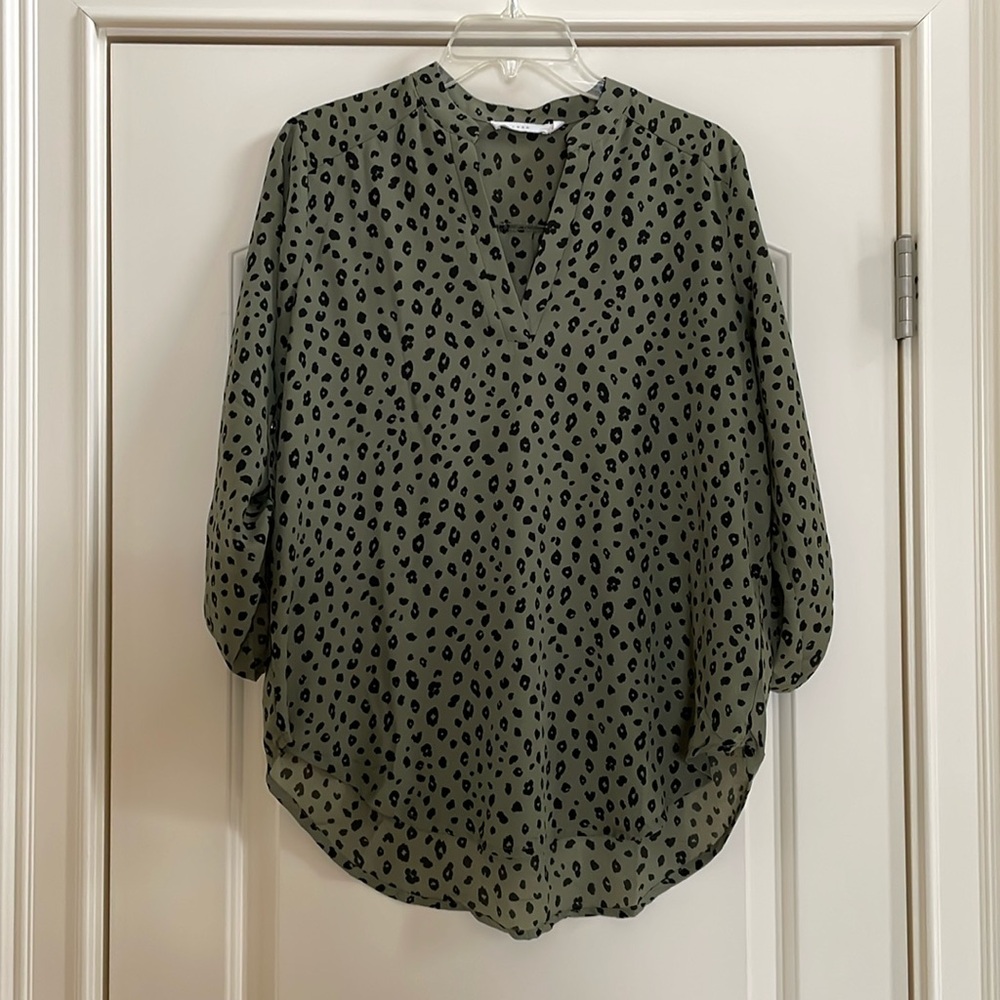 Green & Black Blouse